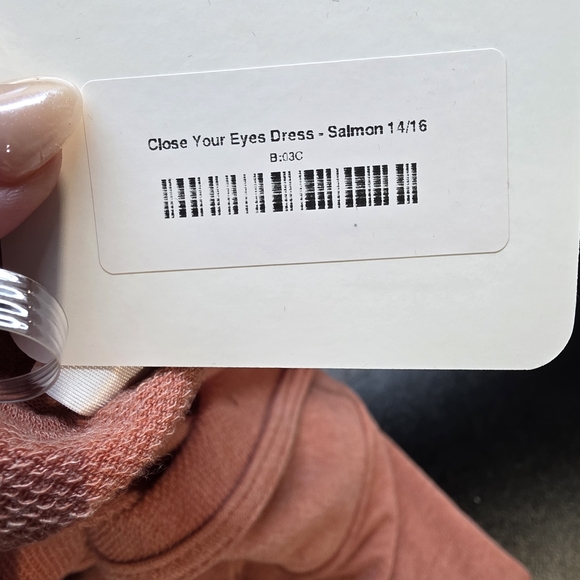 NWT Perfectly Priscilla Women's Casual Dress in Dusty Salmom 1X PTP 24 - Picture 4 of 5